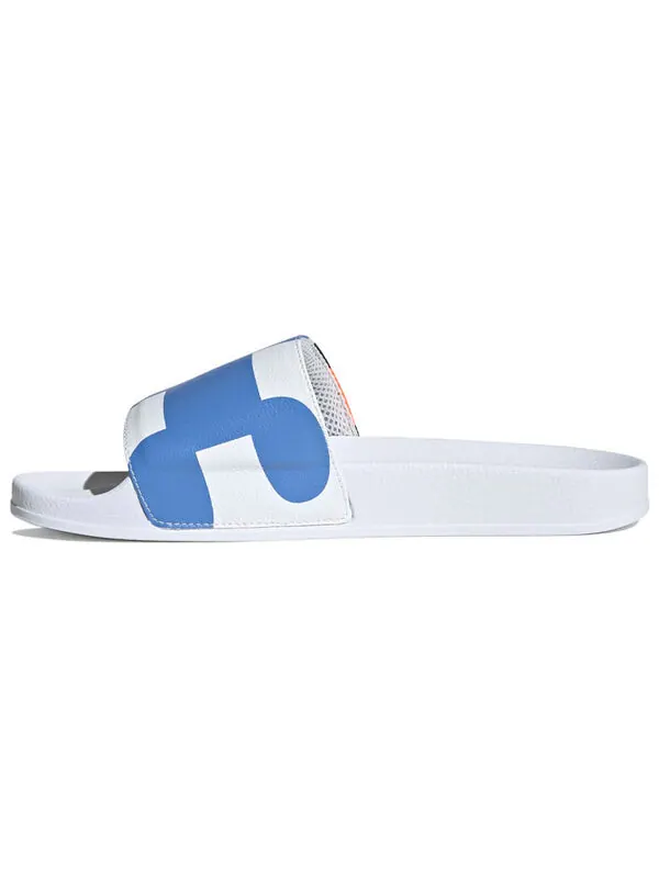 Модные сандалии и 3 тапочки adilette унисекс Adidas — изображение 2 из 4, белый/синий/оранжевый