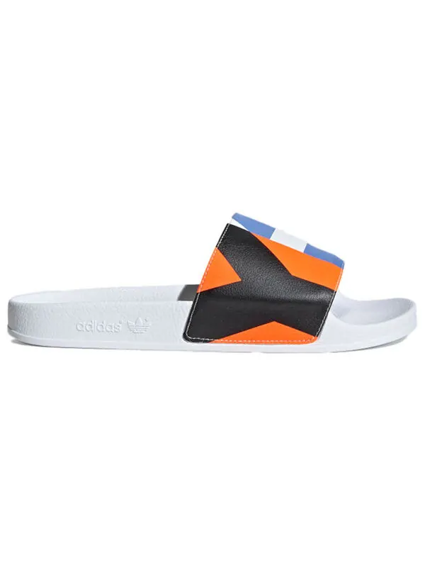 Модные сандалии и 3 тапочки adilette унисекс Adidas — изображение 3 из 4, белый/синий/оранжевый