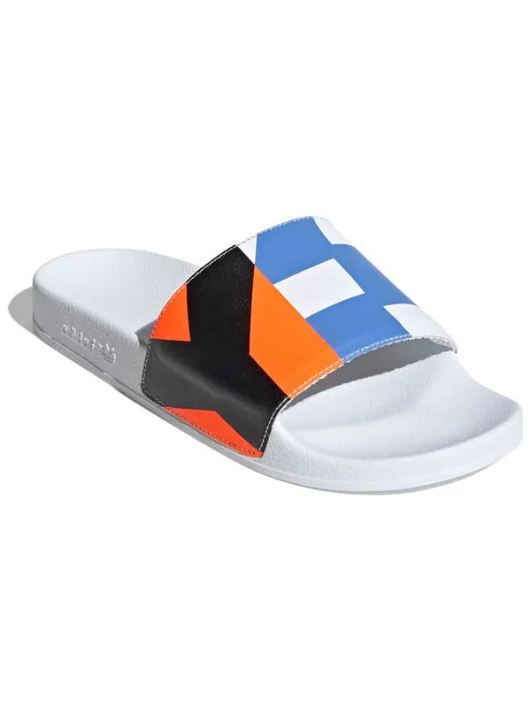 Модные сандалии и 3 тапочки adilette унисекс Adidas — изображение 4 из 4, белый/синий/оранжевый
