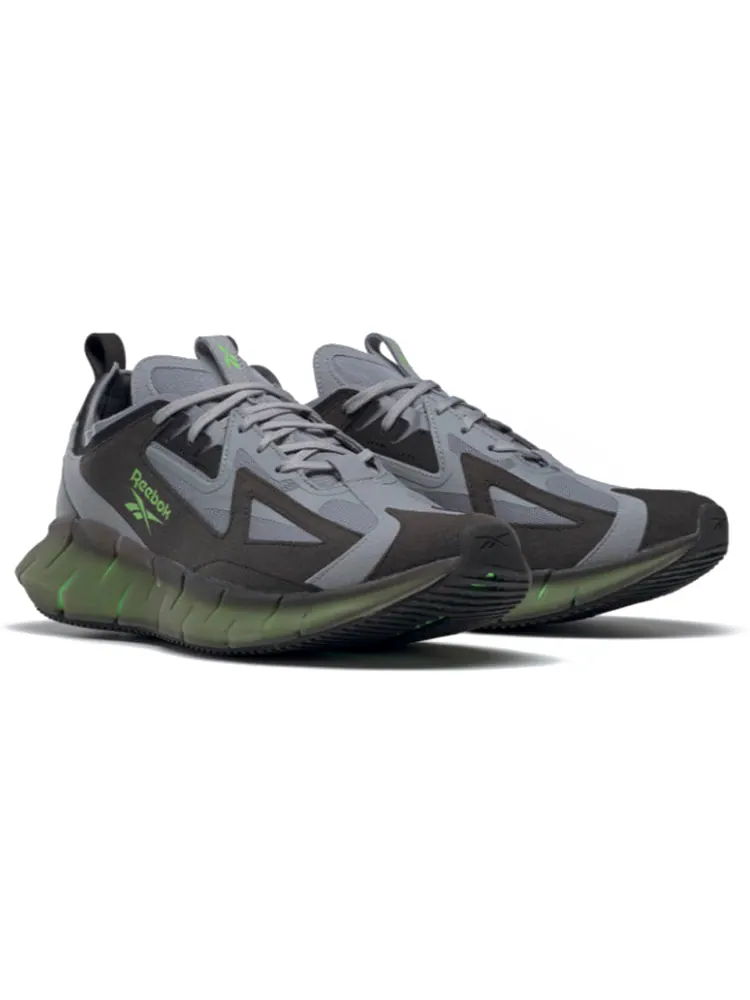Беговые кроссовки Reebok Zig Kinetica Concept Type 2 'Cold Grey Solar Green' — изображение 3 из 6, зеленый