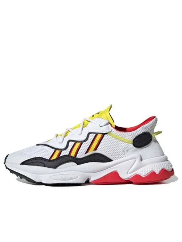 Кроссовки оригинал ozweego красные Adidas — изображение 1 из 4, белый/красный/желтый