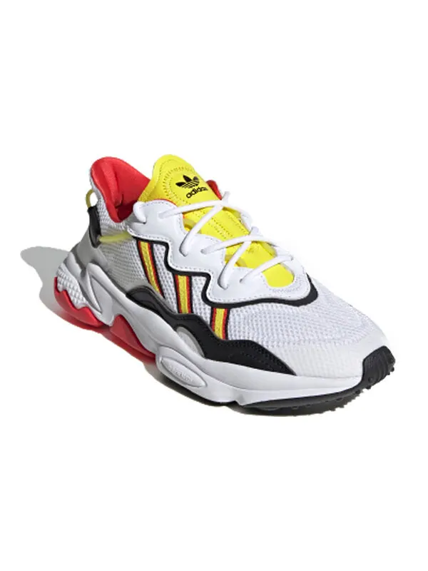 Кроссовки оригинал ozweego красные Adidas — изображение 2 из 4, белый/красный/желтый