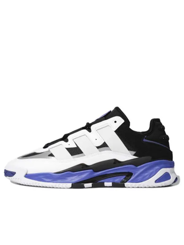 Кроссовки оригиналы niteball Adidas — изображение 1 из 4, белый/черный/фиолетовый