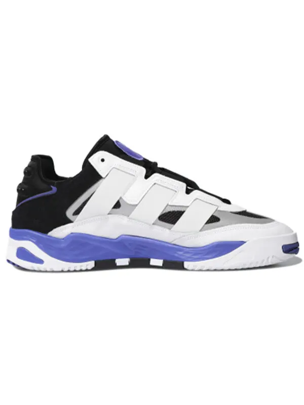 Кроссовки оригиналы niteball Adidas — изображение 2 из 4, белый/черный/фиолетовый
