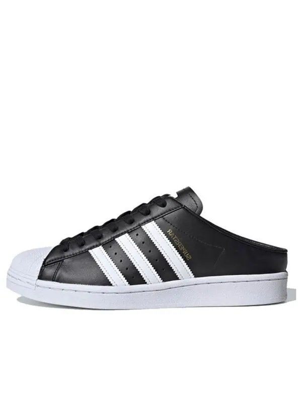 Кроссовки superstar slip on мюли с открытой спиной Adidas — изображение 1 из 4, черный/белый