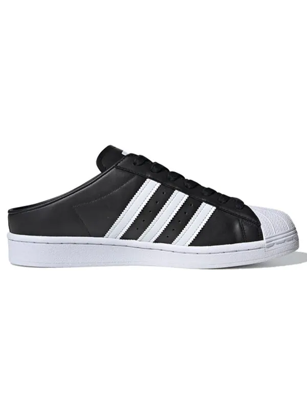 Кроссовки superstar slip on мюли с открытой спиной Adidas — изображение 2 из 4, черный/белый