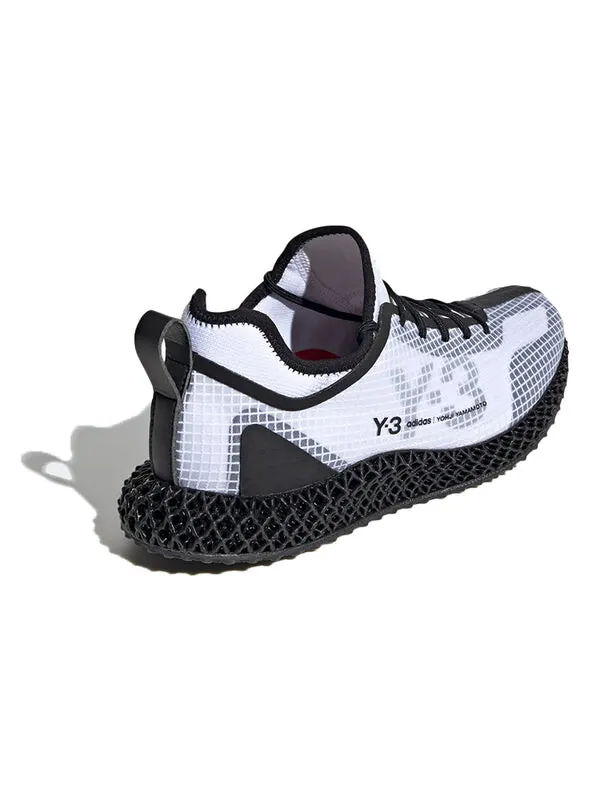 Кроссовки adidas Y-3 Runner 4D IO 'White Black' — изображение 4 из 4, белый/черный