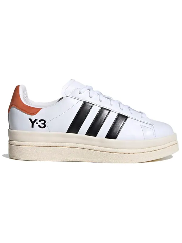 Кроссовки y-3 hicho 'white black red' Adidas — изображение 2 из 4, белый/черный/оранжевый