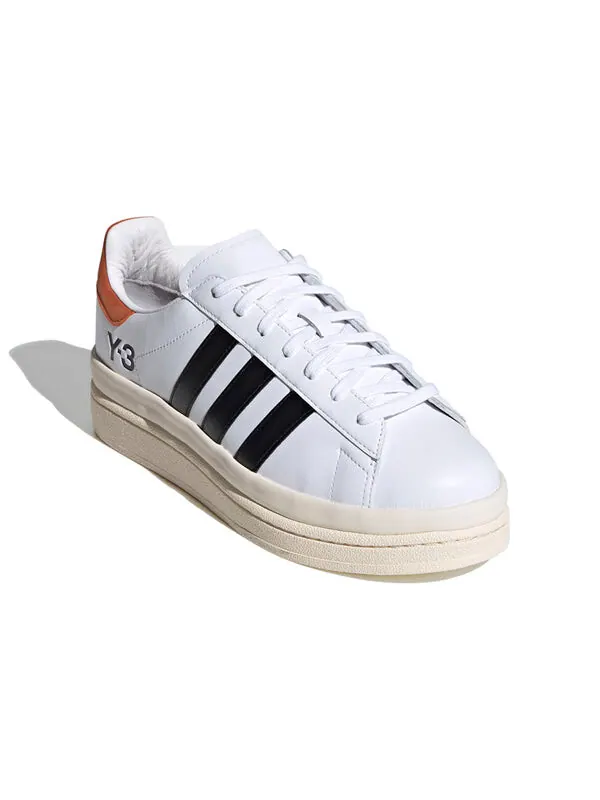 Кроссовки y-3 hicho 'white black red' Adidas — изображение 3 из 4, белый/черный/оранжевый