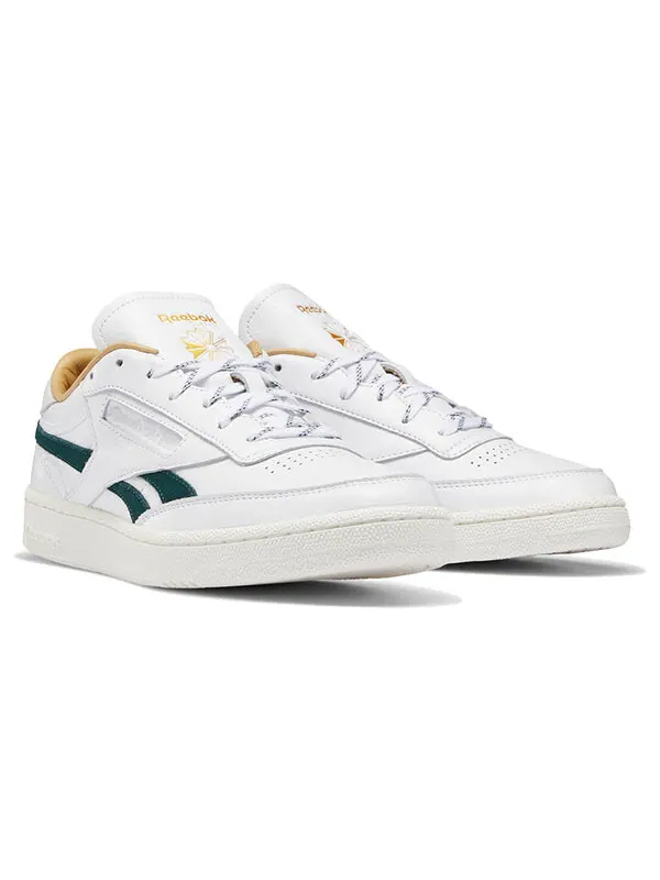 Кроссовки club c revenge 'white forest green' Reebok — изображение 3 из 4, зеленый/белый/коричневый