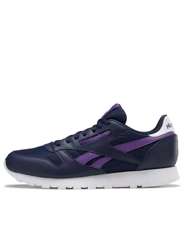 Кроссовки classic leather 'vector navy purple' Reebok — изображение 1 из 4, синий/фиолетовый