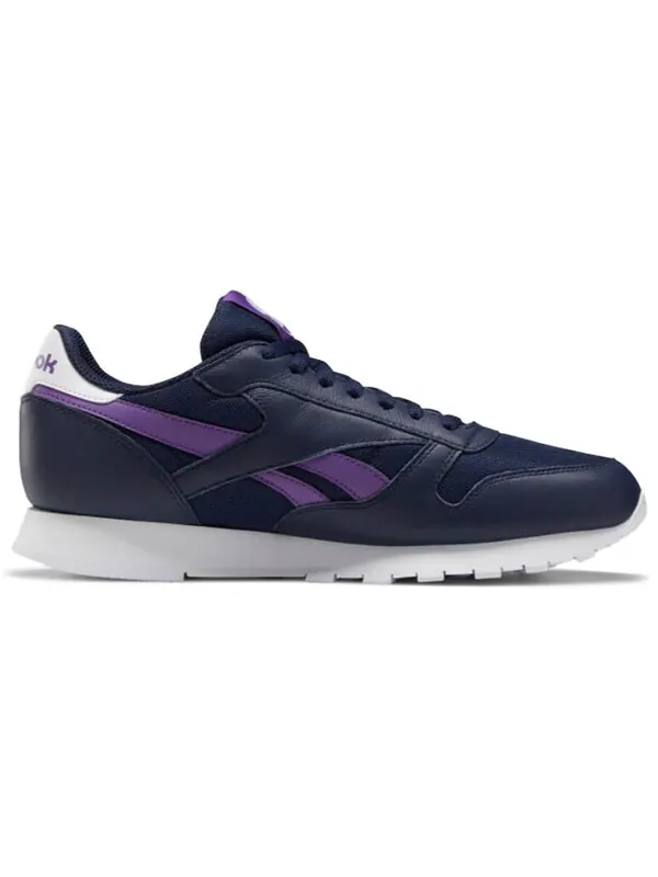 Кроссовки classic leather 'vector navy purple' Reebok — изображение 2 из 4, синий/фиолетовый