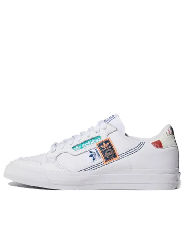 Кроссовки оригиналы континентальный вулкан Adidas — изображение 1 из 4, белый/синий/зеленый