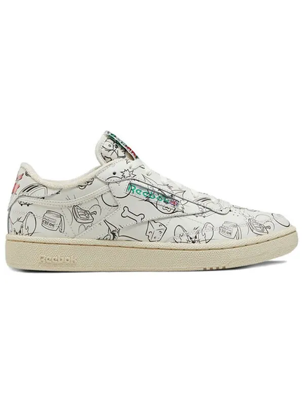 Кроссовки x tom & jerry club c 'sketch' Reebok — изображение 2 из 4, бежевый