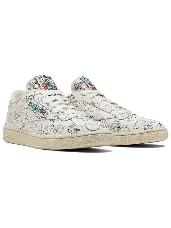 Кроссовки x tom & jerry club c 'sketch' Reebok — изображение 3 из 4, бежевый