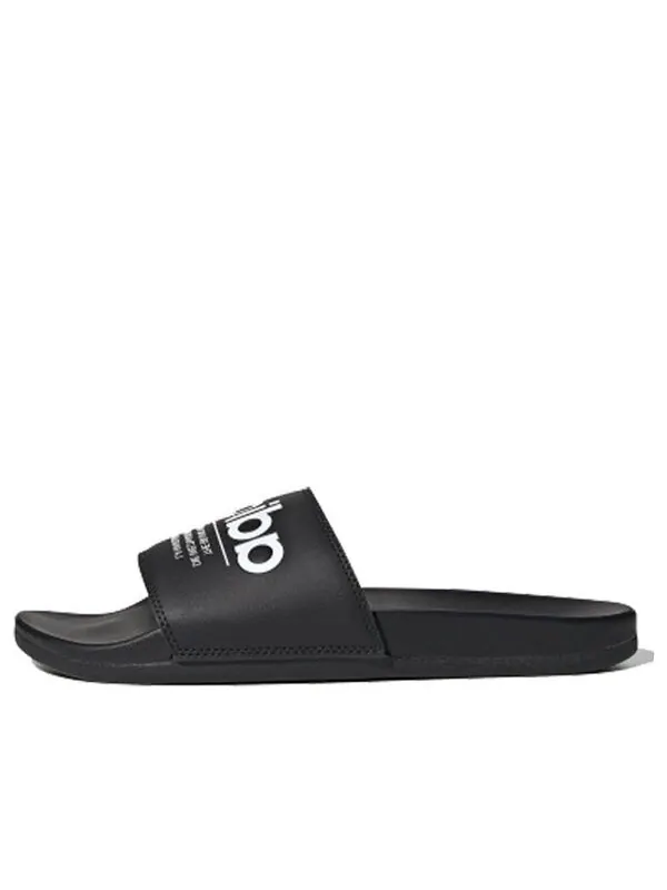 Тапочки adilette comfort 'black' Adidas — изображение 1 из 4, черный/белый