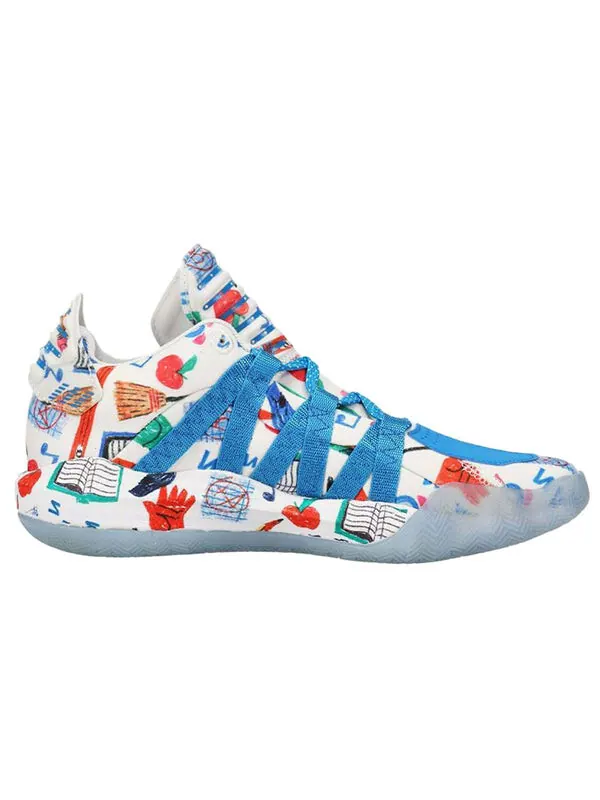 Кроссовки д лиллард 6 Adidas — изображение 2 из 4, белый/синий/красный