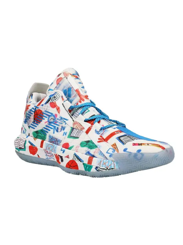 Кроссовки д лиллард 6 Adidas — изображение 3 из 4, белый/синий/красный