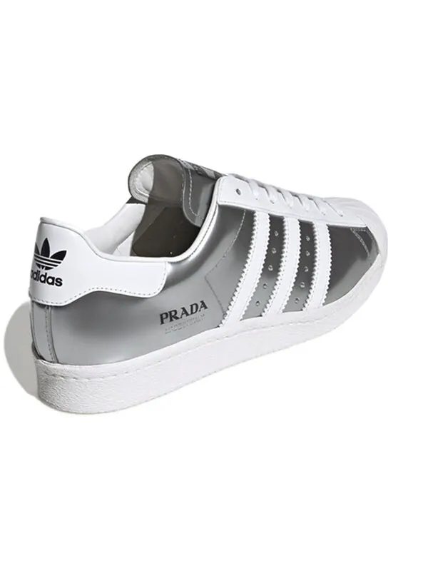 Кроссовки superstar x prada shoes Adidas — изображение 4 из 4, серебряный