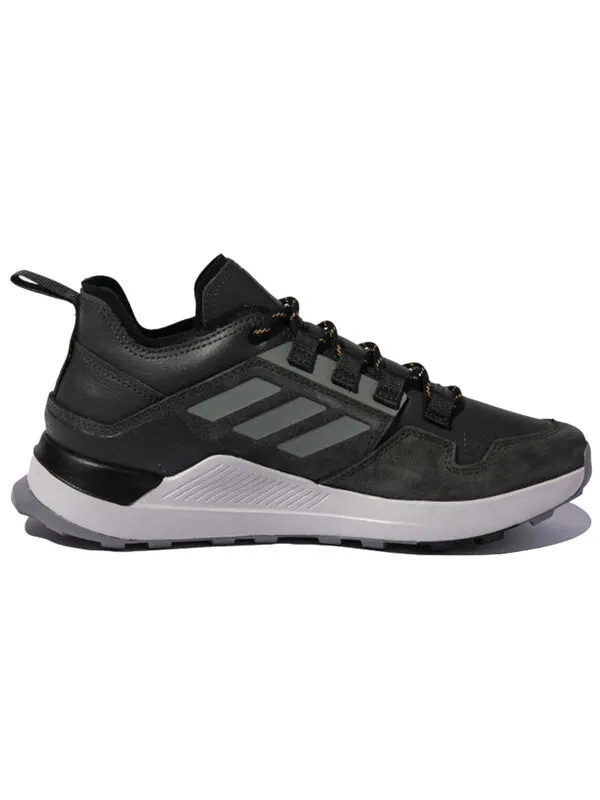 Кроссовки Adidas Terrex Hikster Leather Shoes 'Black Green' — изображение 2 из 4, зеленый