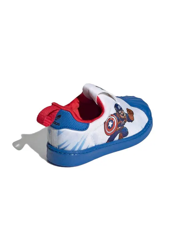Кроссовки marvel x superstar 360 Adidas — изображение 4 из 4, белый/синий/красный