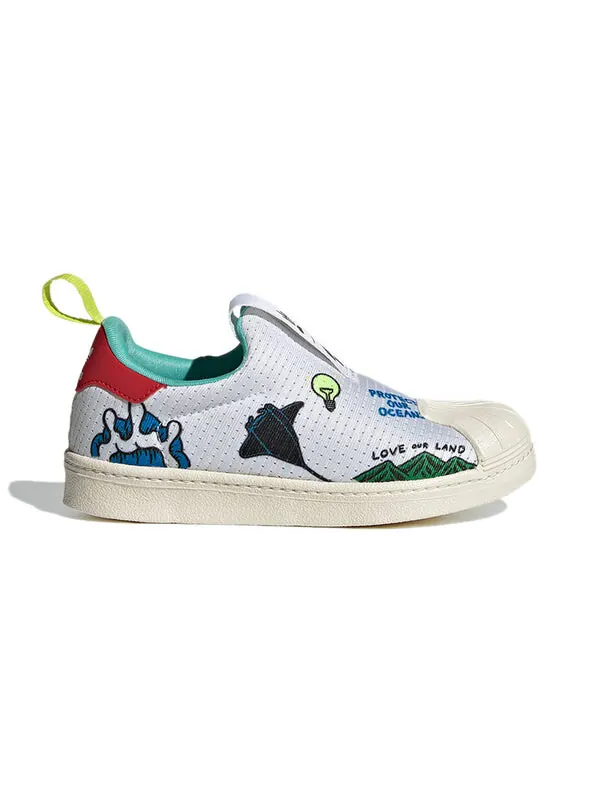 Кроссовки aaron kai x superstar 360 primeblue j Adidas — изображение 2 из 4, белый/зеленый/синий