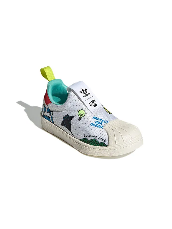Кроссовки aaron kai x superstar 360 primeblue j Adidas — изображение 3 из 4, белый/зеленый/синий