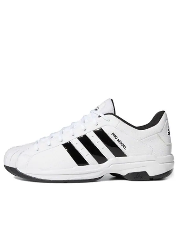 Кроссовки pro model 2g low 'white black' Adidas — изображение 1 из 4, белый/черный