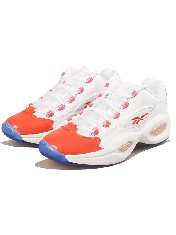 Кроссовки question low patent 'vivid orange' Reebok — изображение 3 из 4, оранжевый
