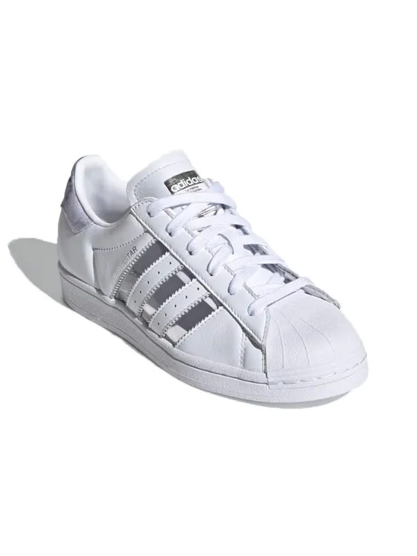 Кроссовки оригиналы суперзвезда Adidas — изображение 3 из 4, белый/серый/фиолетовый