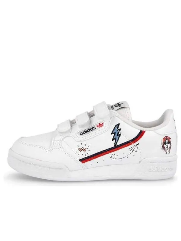 Кроссовки континентальные 80 j Adidas — изображение 1 из 4, белый/черный/красный