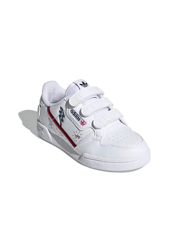 Кроссовки континентальные 80 j Adidas — изображение 3 из 4, белый/черный/красный