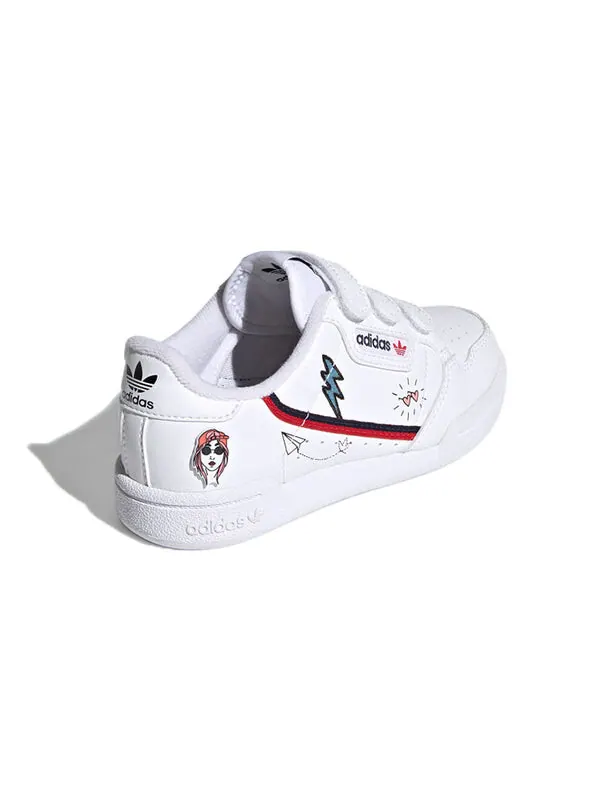 Кроссовки континентальные 80 j Adidas — изображение 4 из 4, белый/черный/красный