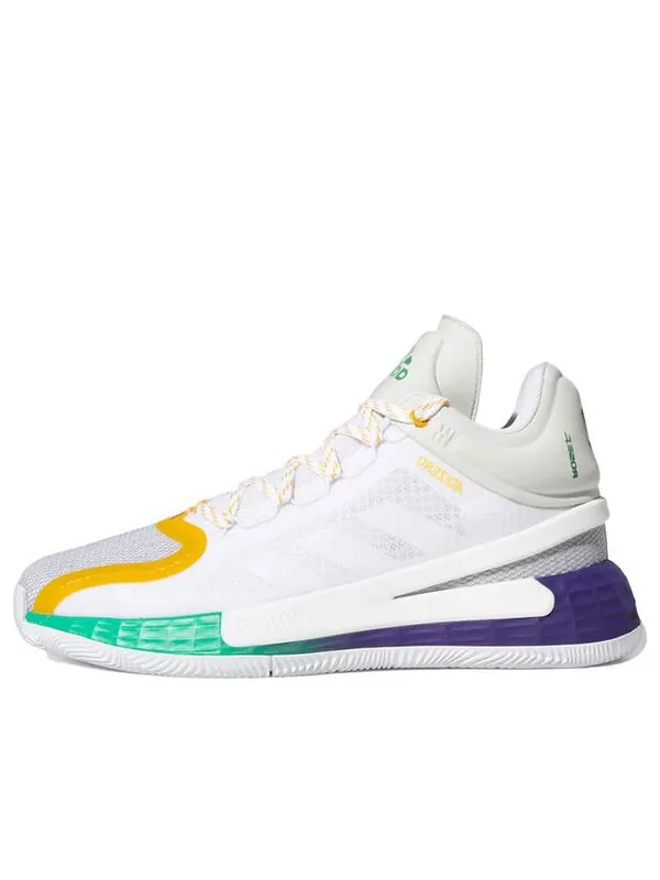 Кроссовки d rose 11 Adidas — изображение 1 из 4, белый/желтый/зеленый
