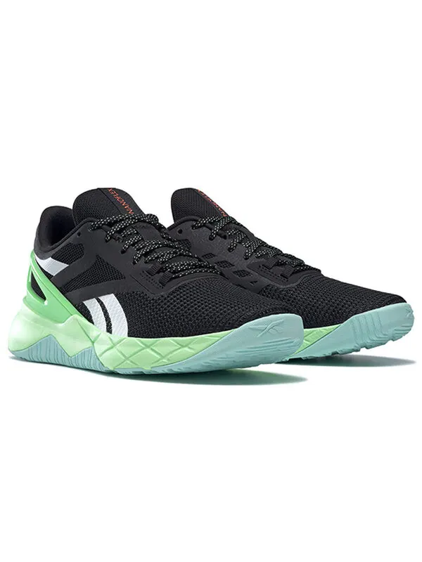 Кроссовки nanoflex tr 'black neon mint' Reebok — изображение 3 из 4, черный