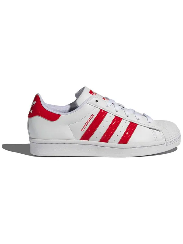 Кроссовки суперзвезда Adidas — изображение 2 из 4, белый/красный