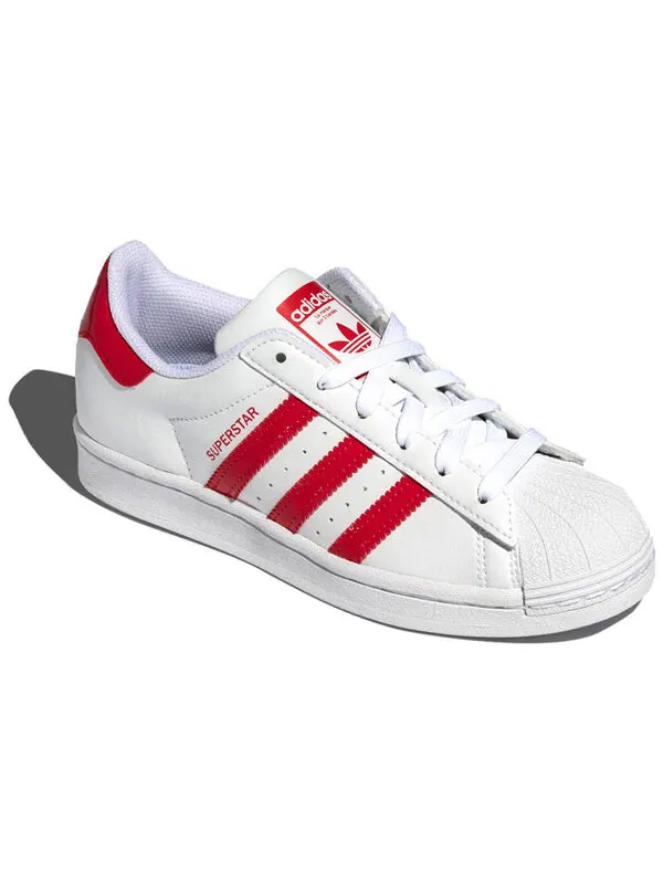 Кроссовки суперзвезда Adidas — изображение 3 из 4, белый/красный