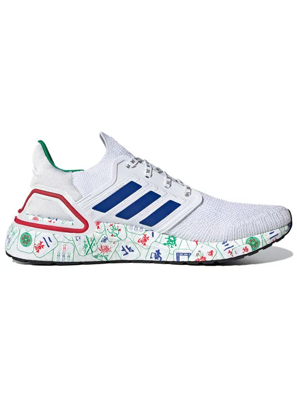 Кроссовки ультрабуст 20 Adidas — изображение 2 из 4, белый/синий/зеленый