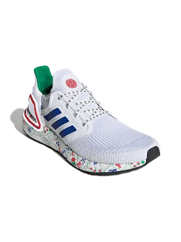 Кроссовки ультрабуст 20 Adidas — изображение 3 из 4, белый/синий/зеленый