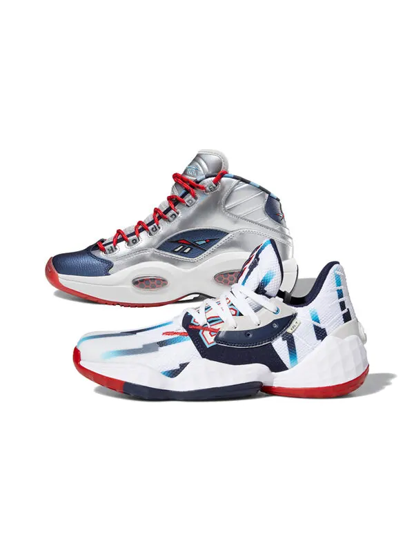 Кроссовки harden x reebok iveerson Adidas — изображение 2 из 4, белый/синий/красный