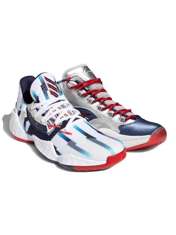 Кроссовки harden x reebok iveerson Adidas — изображение 3 из 4, белый/синий/красный