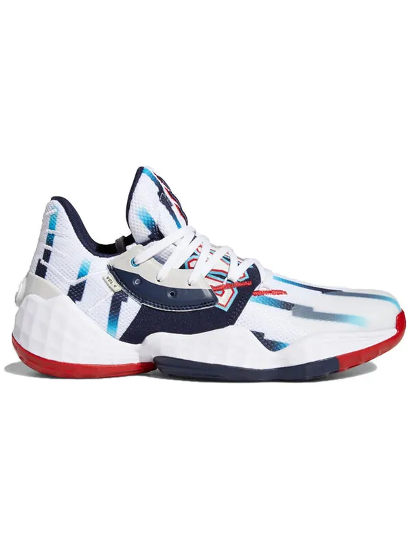 Кроссовки harden vol. 4 gca Adidas — изображение 2 из 4, белый/синий/красный