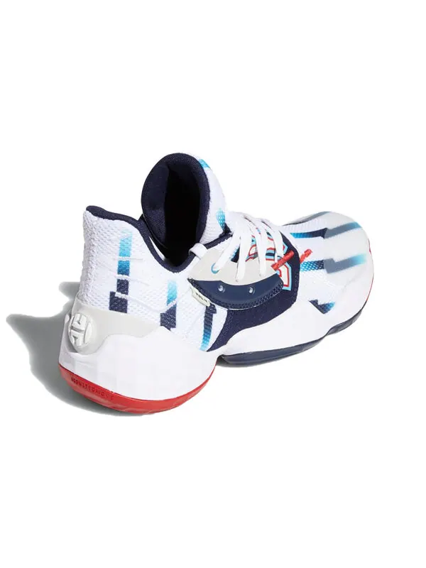 Кроссовки harden vol. 4 gca Adidas — изображение 4 из 4, белый/синий/красный