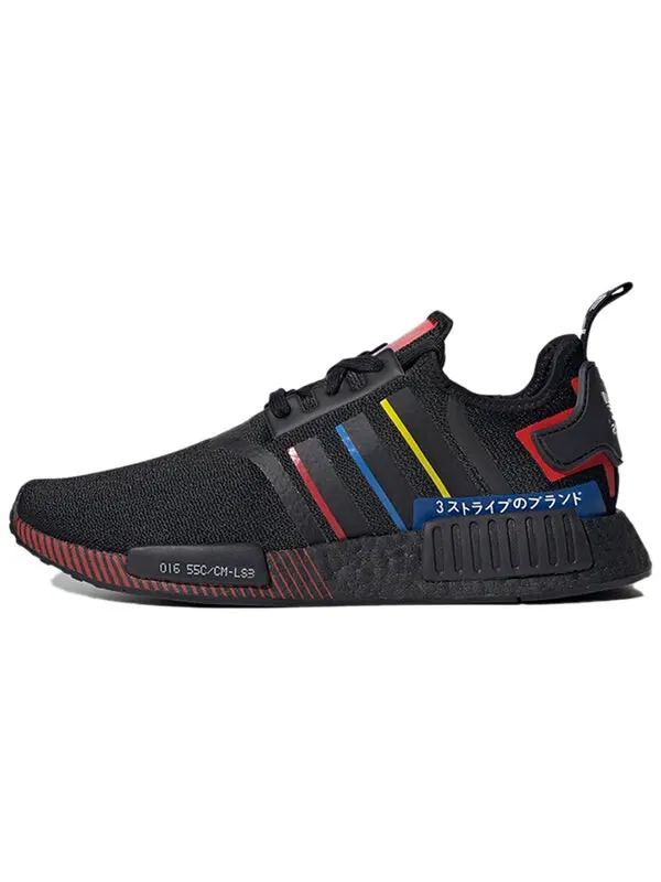 Кроссовки nmd_r1 Adidas — изображение 2 из 4, черный/синий/красный