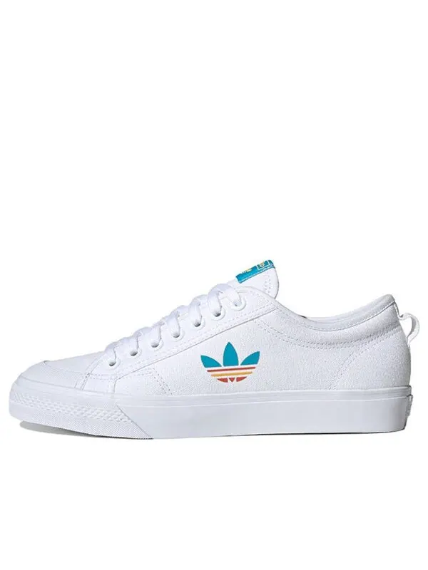 Кроссовки оригиналы nizza трилистник Adidas — изображение 1 из 4, белый/синий