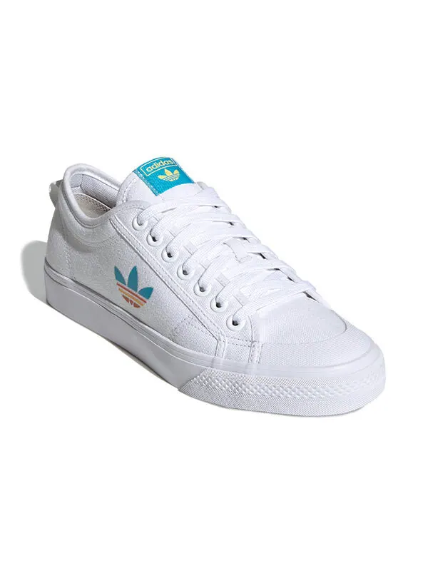 Кроссовки оригиналы nizza трилистник Adidas — изображение 3 из 4, белый/синий