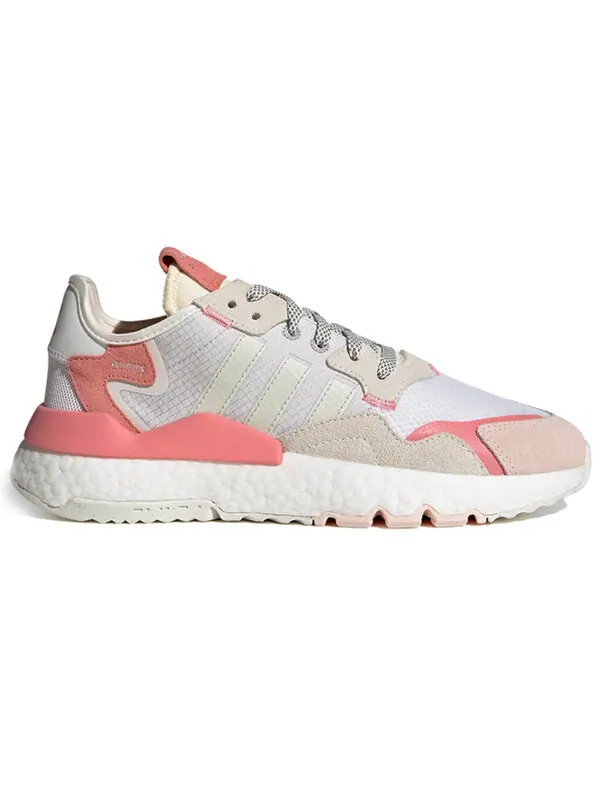 Кроссовки ночные джоггеры Adidas — изображение 2 из 4, белый/розовый
