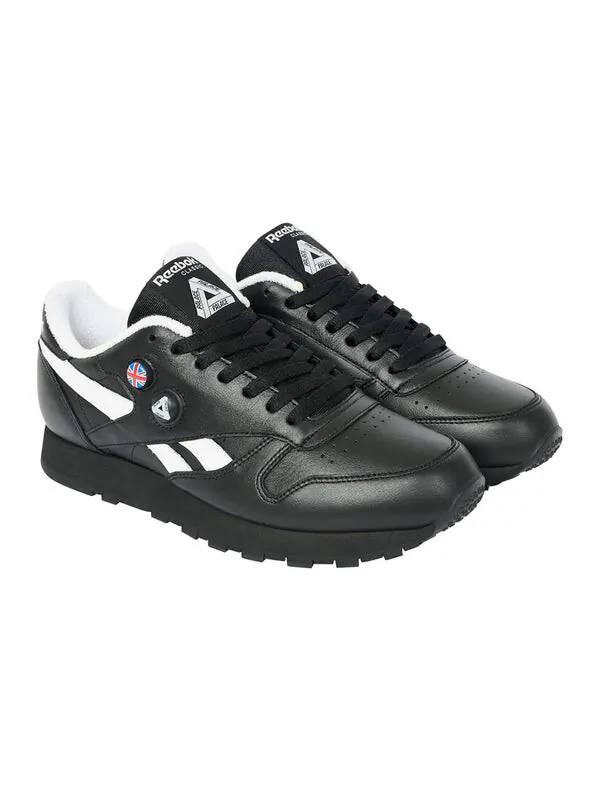 Кроссовки palace x classic leather pump 'black' Reebok — изображение 2 из 4, черный
