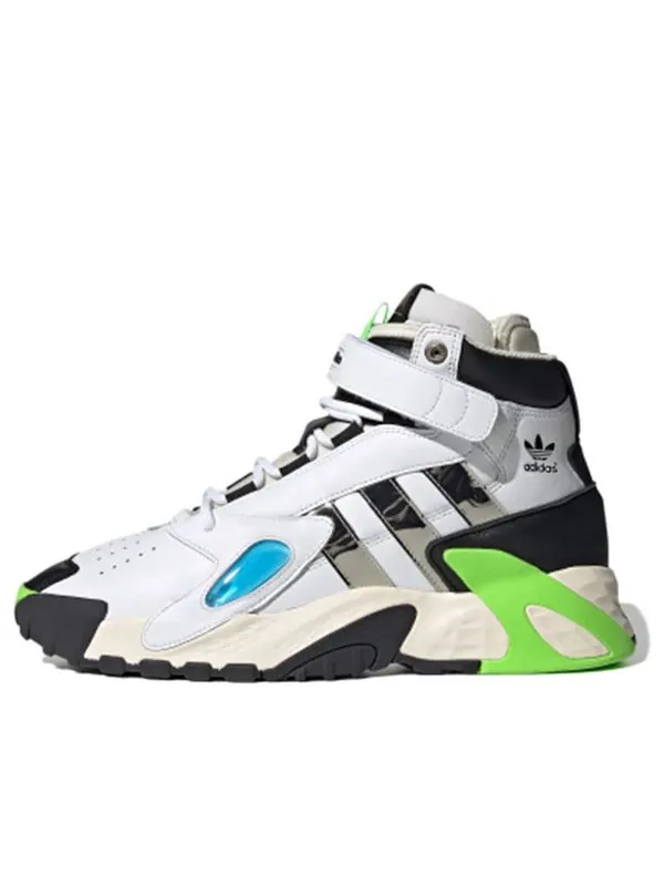 Кроссовки sankuanz x streetball forum 'white silver metallic' Adidas — изображение 1 из 4, белый/зеленый/черный