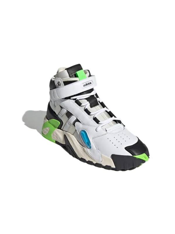 Кроссовки sankuanz x streetball forum 'white silver metallic' Adidas — изображение 3 из 4, белый/зеленый/черный